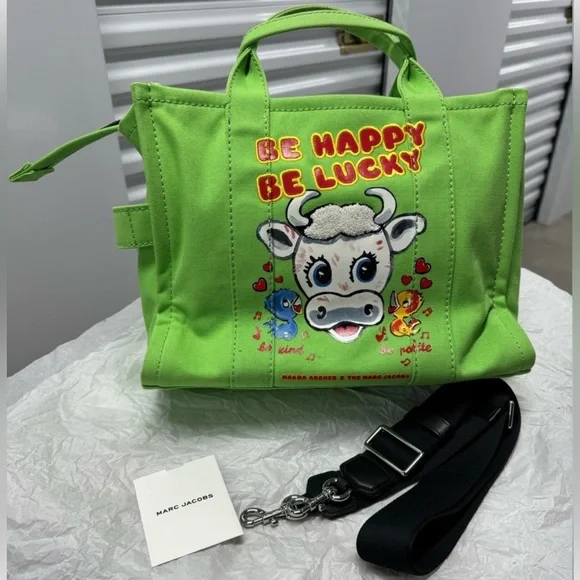 *FINAL PRICE DROP* Marc Jacobs X Magda Archer The Tote Bag Bright Green RARE
